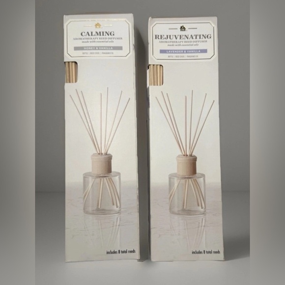 REJUVENATION Essential Oil Aromatherapy Reed Diffusers Lot of 2 Vanilla Calming - Picture 3 of 6